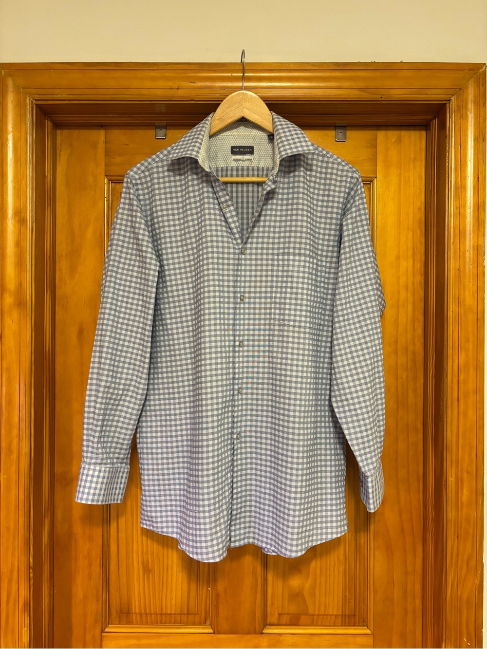 Van Heusen Blue Gingham Button-Down Shirt